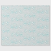 Papier Cadeau Hares lapins lapins lapins Motif d'hiver Blanc (Plat)