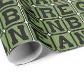 Papier Cadeau Haricot Vert, Légume (Coin rond)