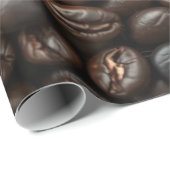 Papier Cadeau Haricots Brown noirs (Coin rond)