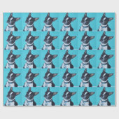 Papier Cadeau Haricots the Boston Terrier Painting (Plat)