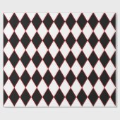 Papier Cadeau harlequin blanc noir (Plat)