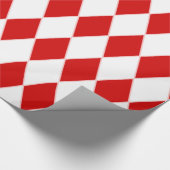 Papier Cadeau harlequin blanc rouge halloween (Coin)