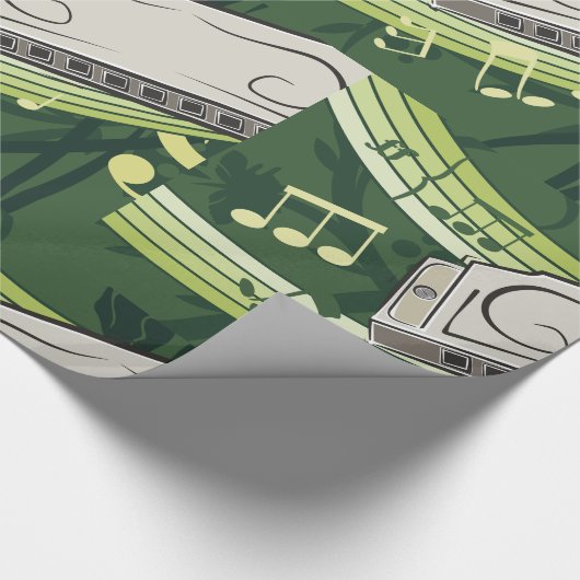 Papier Cadeau Harmonica Music (Coin)