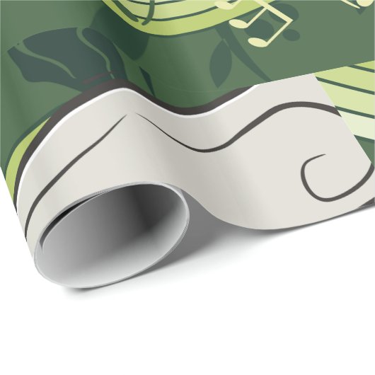 Papier Cadeau Harmonica Music (Coin rond)