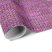 Papier Cadeau Harmonie de Knit : Texture de bande violette (Coin rond)