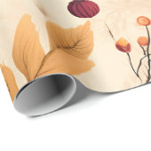 Papier Cadeau Harmonie de récolte d'automne (Coin rond)