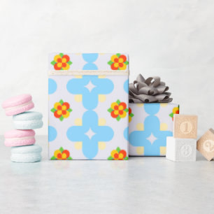 Papier Cadeau Harmonie Florale – Inspiré de l'Hibiscus