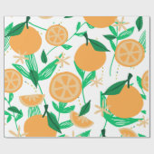 Papier Cadeau Harmonie vive du jazz et de l'orange (Plat)