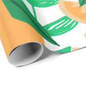 Papier Cadeau Harmonie vive du jazz et de l'orange (Coin rond)