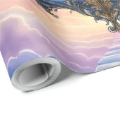 Papier Cadeau Harpe céleste au clair de lune – Art de fantasy co (Coin rond)