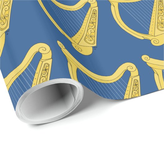 Papier Cadeau Harpe irlandaise (Coin rond)