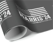 Papier Cadeau Harris Pour L'Élection Du Président Démocrate Amér (Coin rond)
