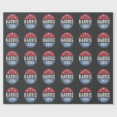 Papier Cadeau Harris Pour Président Élections Démocrates América (Plat)
