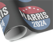 Papier Cadeau Harris Pour Président Élections Démocrates América (Coin rond)