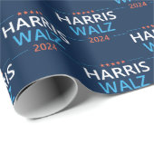 Papier Cadeau Harris Walz 2024 pour le président (Coin rond)