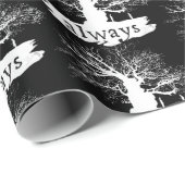 Papier Cadeau Harry Potter | Always Quote Silhouette (Coin rond)