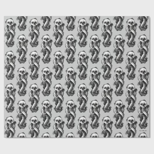 Papier Cadeau Harry Potter | Aquarelle de marque foncée (Plat)