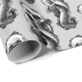 Papier Cadeau Harry Potter | Aquarelle de marque foncée (Coin rond)