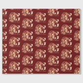 Papier Cadeau Harry Potter | Aquarelle Lion GRYFFINDOR™ (Plat)