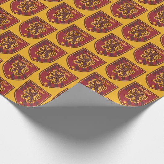 Papier Cadeau Harry Potter | Blason de fierté de la maison Gryff (Coin)