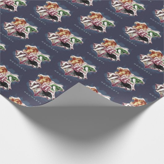Papier Cadeau Harry Potter | Blason HOGWARTS™ Aquarelle (Coin)