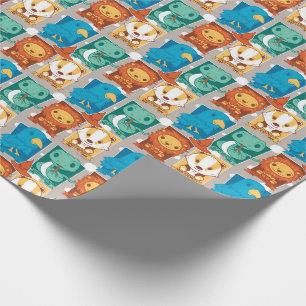 PAPIER CADEAU HARRY POTTER™ CARTOON HOGWARTS™ MAISONS