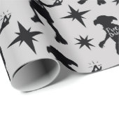 Papier Cadeau Harry Potter | "Free Dobby" Silhouette Typographie (Coin rond)