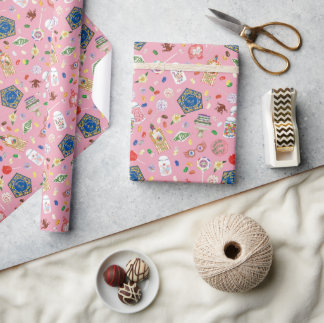 Papier Cadeau HARRY POTTER™ | Grenouilles au chocolat et Motif d