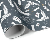 Papier Cadeau HARRY POTTER™ Hedwig Lettres Motif - Personnalisé (Coin rond)