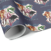 Papier Cadeau Harry Potter | HOGWARTS™ Crest Aquarelle (Coin rond)