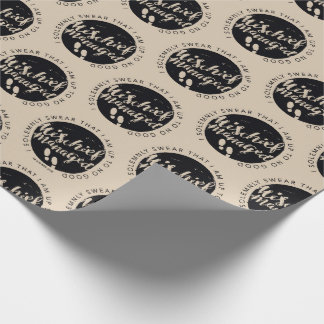 Papier Cadeau Harry Potter | Marauder's Map Charms Typographie