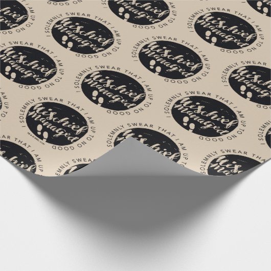 Papier Cadeau Harry Potter | Marauder's Map Charms Typographie (Coin)