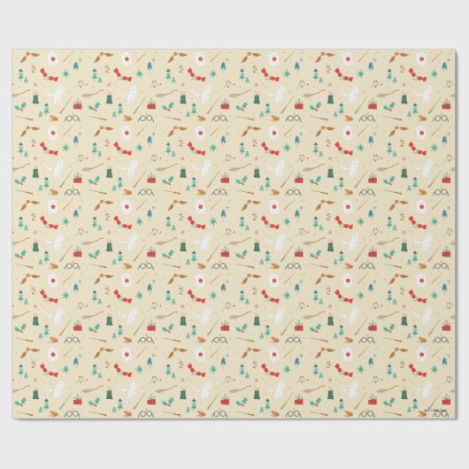 Papier Cadeau Harry Potter | Motif d'icône de vacances (Plat)