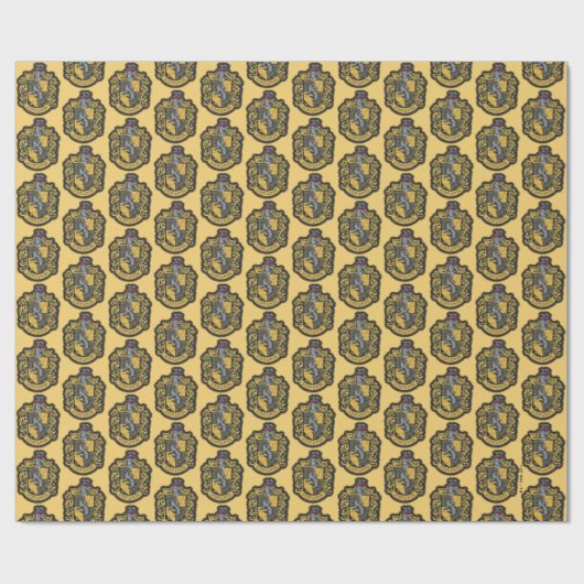 Papier Cadeau Harry Potter | Patch de crête de Hufflepuff (Plat)