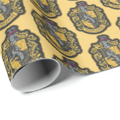Papier Cadeau Harry Potter | Patch de crête de Hufflepuff (Coin rond)