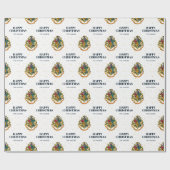 Papier Cadeau Harry Potter personnalisé | Cimier de Poudlard - N (Plat)