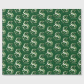 Papier Cadeau Harry Potter | SLYTHERIN™ Serpent Aquarelle (Plat)