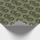 Papier Cadeau Harry Potter | SLYTHERIN™ Silhouette Typographie (Coin)