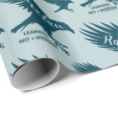 Papier Cadeau Harry Potter | Typographie Silhouette RAVENCLAW™ (Coin rond)