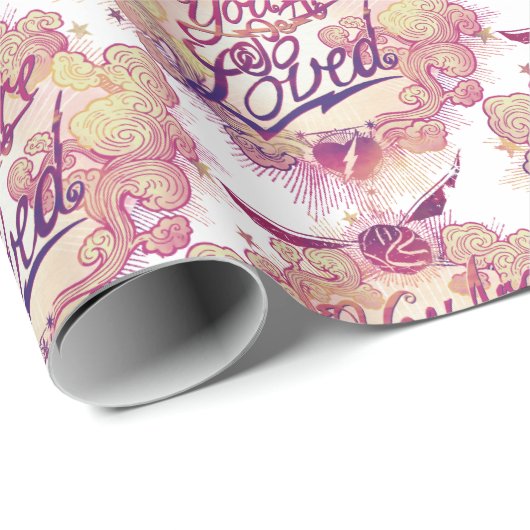 Papier Cadeau Harry Potter | Vous êtes si aimés (Coin rond)