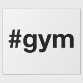 Papier Cadeau Hashtag GYM (Plat)