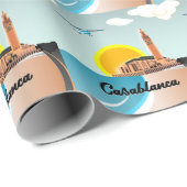 Papier Cadeau Hassan II Mosquée Casablanca Maroc (Coin rond)