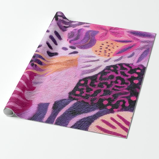 Papier Cadeau HATHOR Luxury Floral Wrapping Paper (Déroulé)