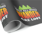 Papier Cadeau Hausse de l'idée de cadeau de camping de visite (Coin rond)