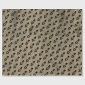 Papier Cadeau Haut Chapeau Tuxedo Mustache Mariage papier d'enve (Plat)