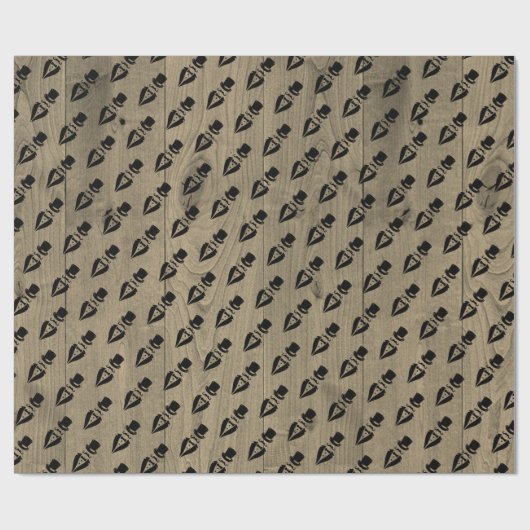 Papier Cadeau Haut Chapeau Tuxedo Mustache Mariage papier d'enve (Plat)