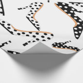 Papier Cadeau Haut talons blanc et noir (Coin)