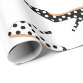 Papier Cadeau Haut talons blanc et noir (Coin rond)