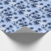Papier Cadeau Hauts palmiers, ciel bleu clair. (Coin)