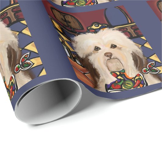 PAPIER CADEAU HAVANESE (Coin rond)
